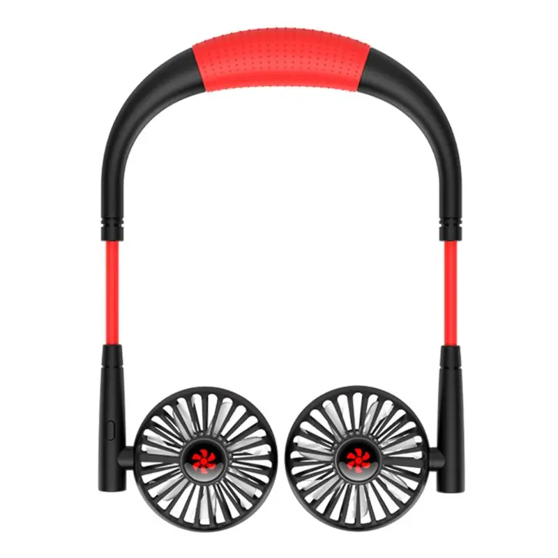 

T8DF 1Set USB Rechargeable Hands-free Hanging Neck Fan 3 Speed Adjustable Air Cooler Fan for Home Office Dormitory