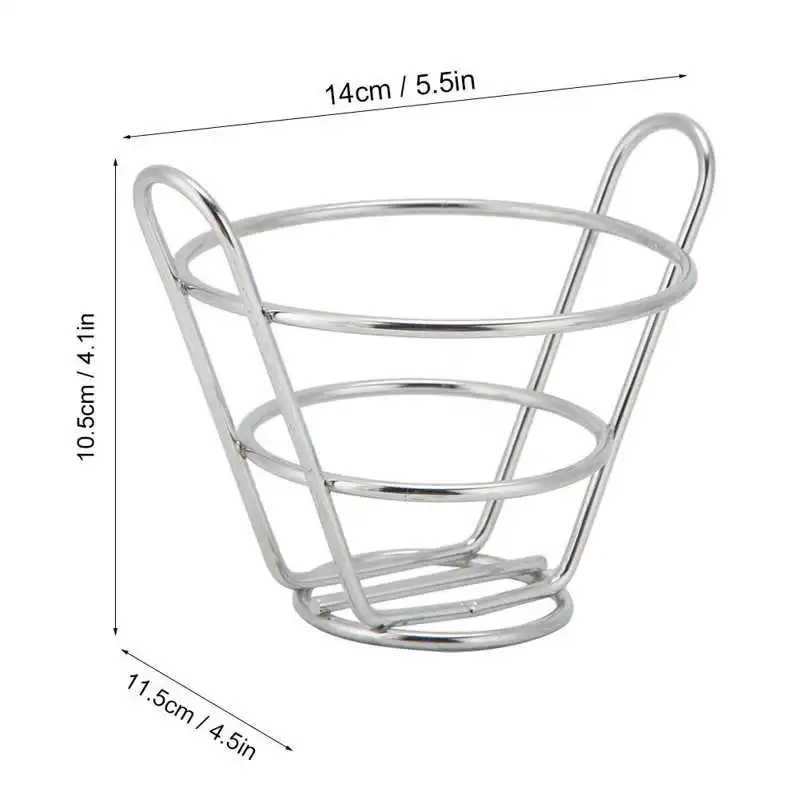 

Fry Basket Mini 304 Stainless Steel Food Basket Chef Bread Basket Home Cooking