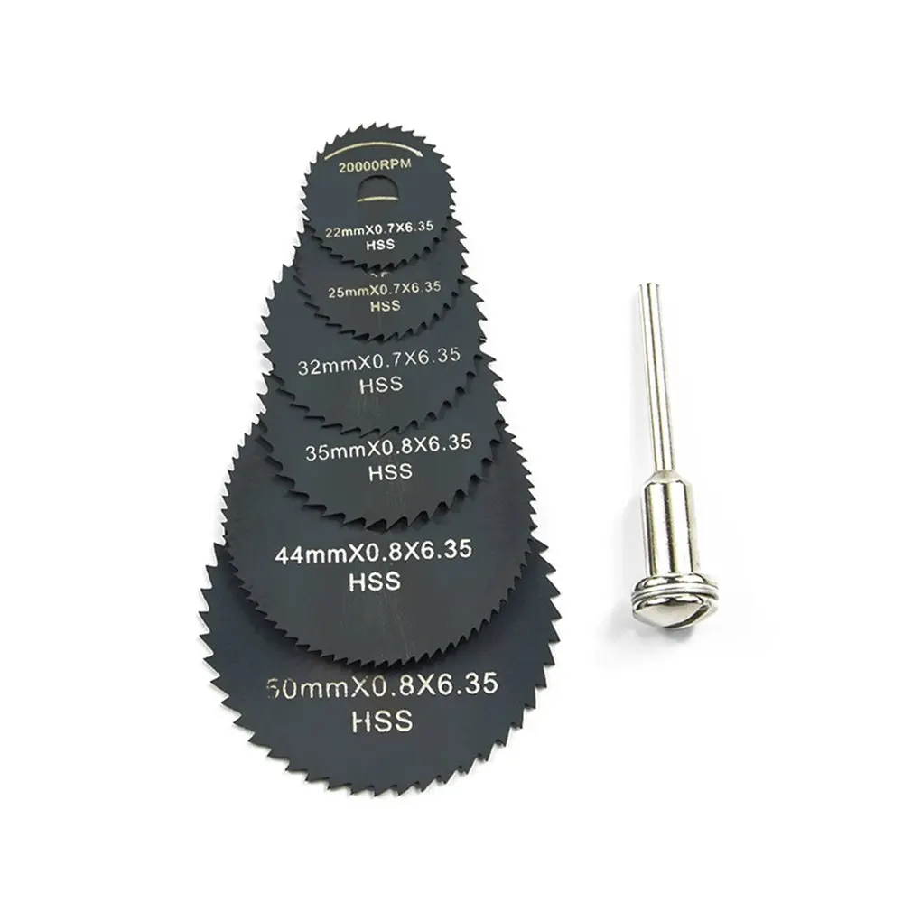 6 шт./компл. HSS циркулярное пильное лезвие вращающийся инструмент 22 50 мм режущие
