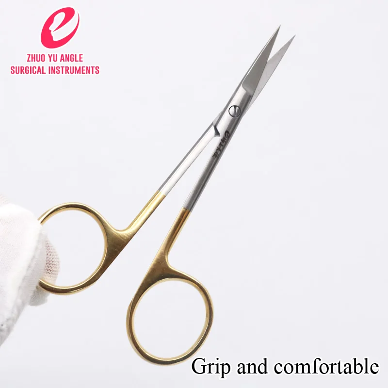 Ножницы с золотой ручкой для ремня глаз зубчатые ножницы косметические