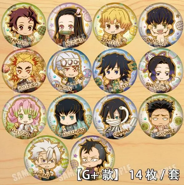 

Anime Demon Slayer Kochou Shinobu Himejima Kyoumei Figure 4594 Badges Round Brooch Pin Gifts Kids Collection Toy