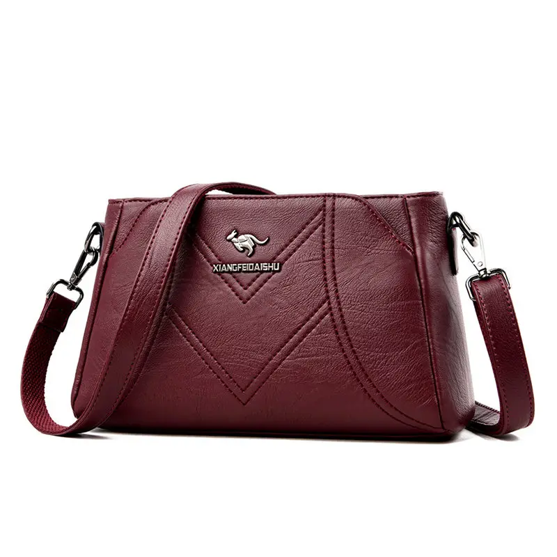Burgundy Новые зимние женские ручные сумки Bolsa Feminina, женские кожаные сумки-мессенджеры через плечо для женщин, дизайнерские женские сумки - Цвет: Burgundy