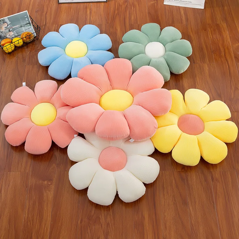 

Tatami Plush Petal Cushion Creative Bay Window Round Flower Ground Cushion Sofa Cushion Daisy Doll Appease Sleeping Baby present