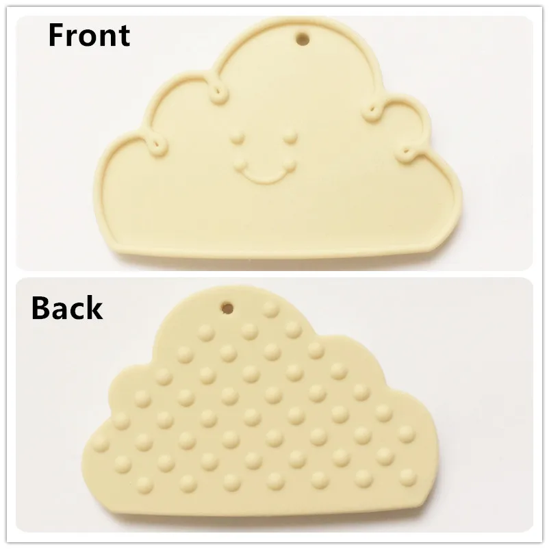 Chenkai 10PCS Silicone Cloud Teether DIY Chew Pendant Nursing Teething Jewelry Baby Pacifier Dummy Toy Gift Craft BPA Free