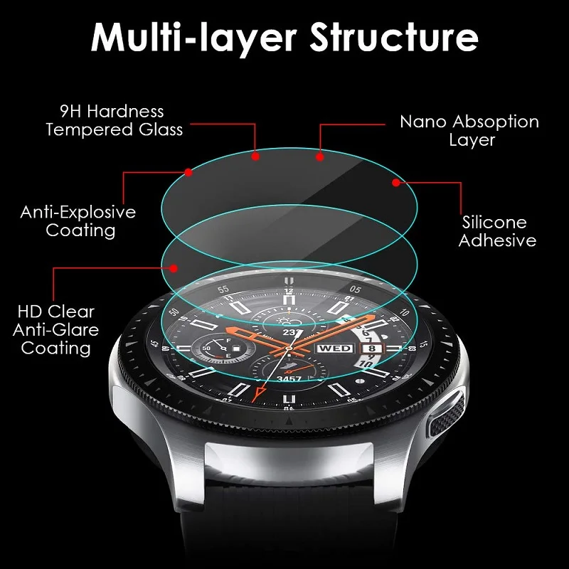 3pcs protective tempered glass for huawei honor magic watch 2 gs pro gt2 gt 2 46mm screen protector smartwatch accessories free global shipping