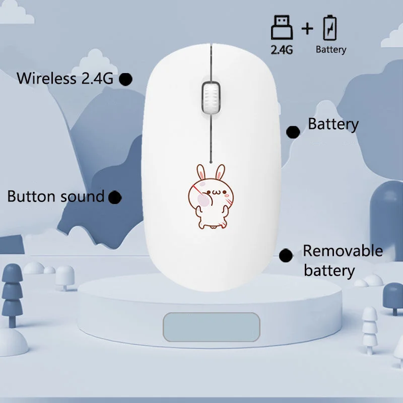 

2.4G Wireless Mouse USB Optical Computer Mini Pink Mouse Cute Design Small Hand Mice For Girl Gift Office Laptop Mouse