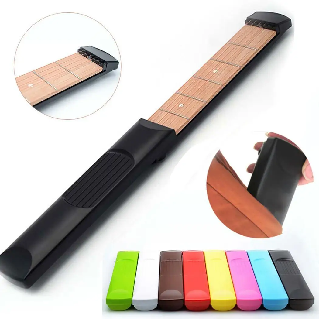 Pocket Guitar 6 Fret Model Wooden Practice Strings Trainer Tool Gadget for Beginners New Fashion |