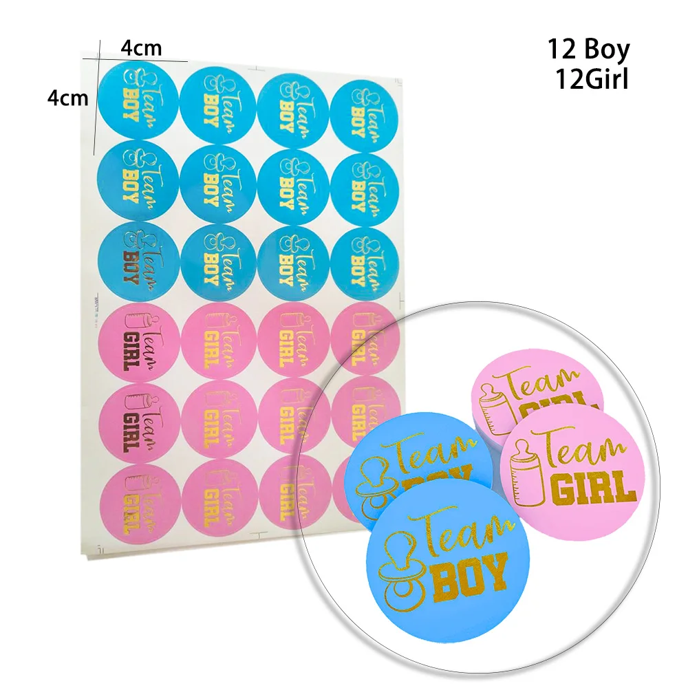 Бумажная тарелка для дня рождения с надписью Пол реб розовая синяя одноразовая