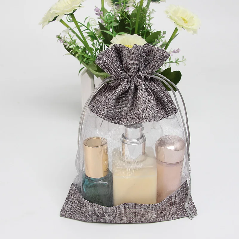 Холщовый мешочек упаковочные мешочки органза свадебный подарок рождественский