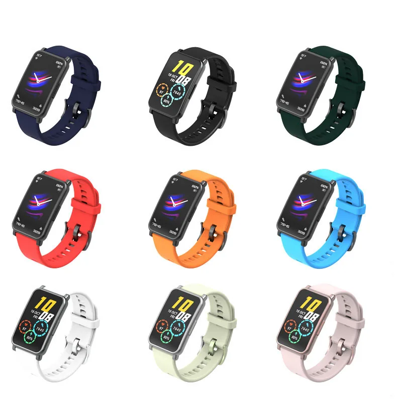 

20 мм силиконовый ремешок Smartwatch запасная часть спортивный браслет на запястье ремешок для наручных часов Huawei Honor ES часы Смарт-браслет аксесс...