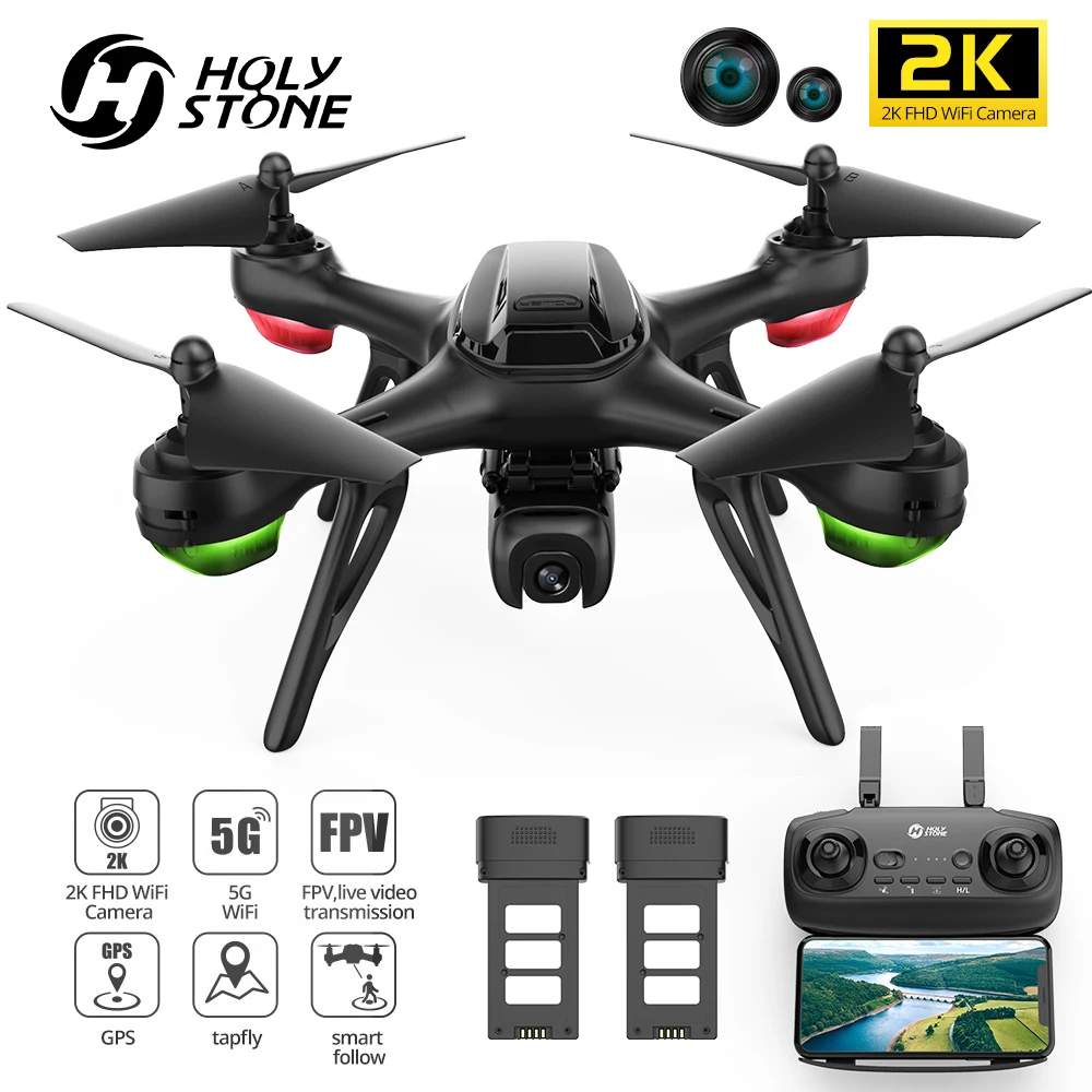Радиоуправляемый квадрокоптер HS130D 2K GPS FHD Wi Fi камера FPV|Радиоуправляемые