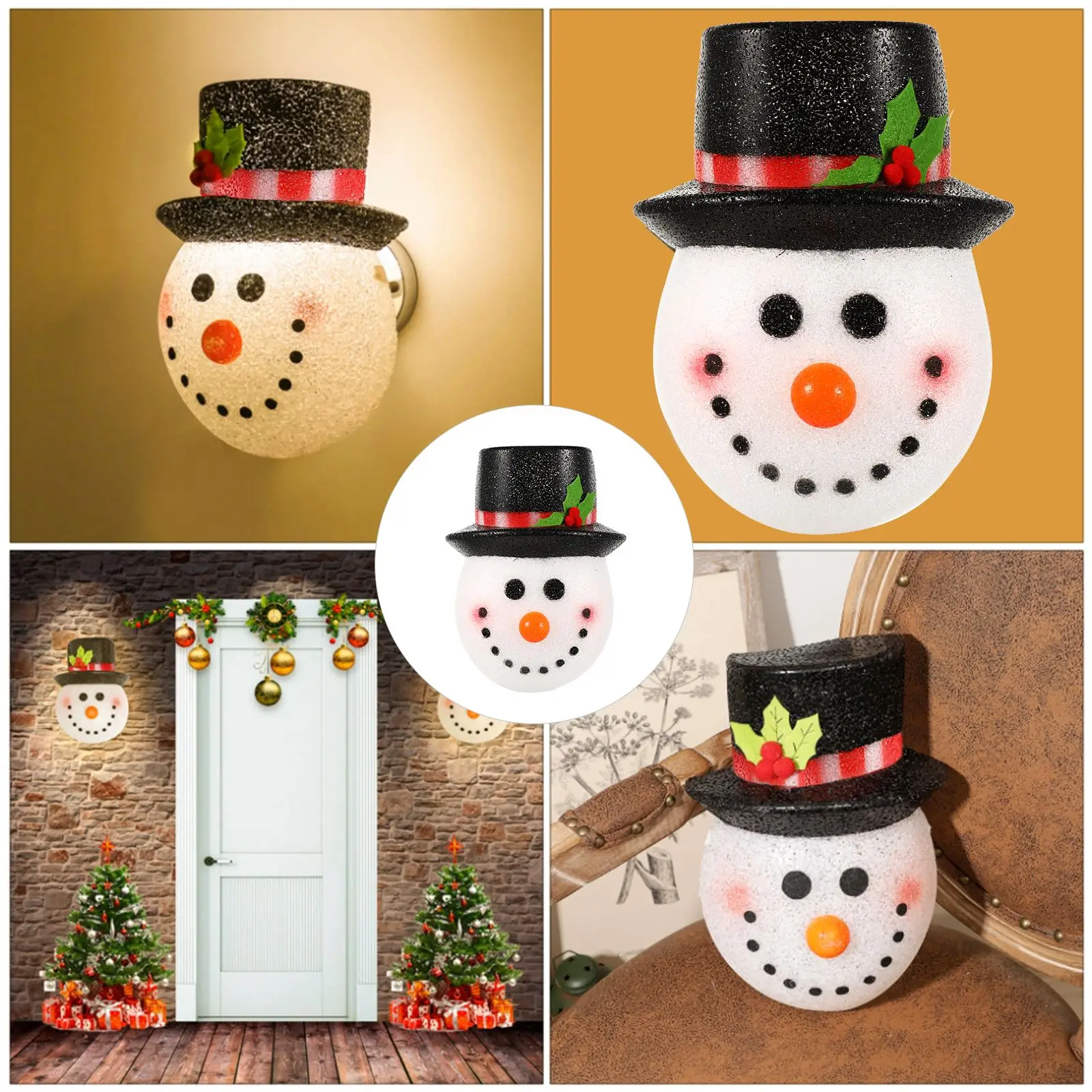 

1pc Christmas Snowman Shaped Light Cover Wall Lamp Shade Decorative Lampshade