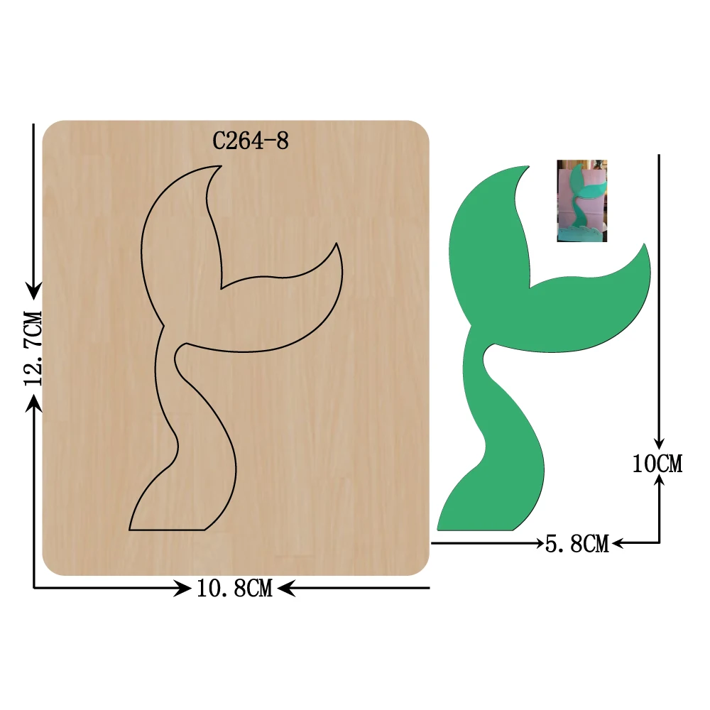 

New tail Wooden die Scrapbooking C-264-8 Cutting Dies Compatible with most die cutting machines