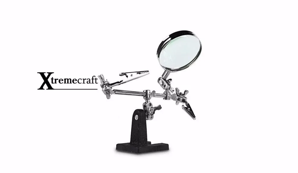 Подставка для паяльника вспомогательное зажимное увеличительное стекло с 2