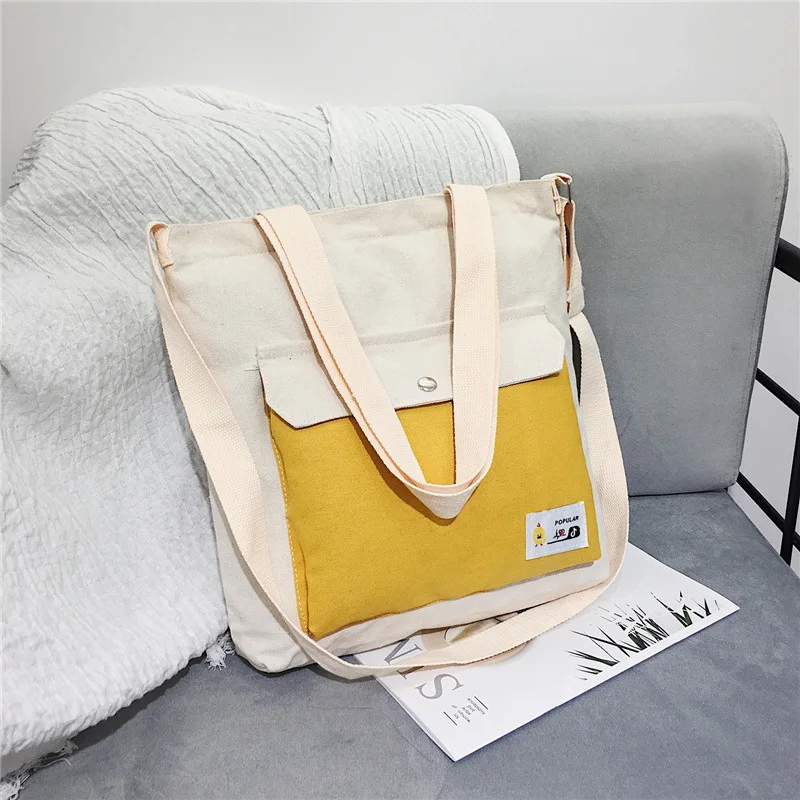 Новый стиль вместительная сумка через плечо портативная Холщовая Сумка женские