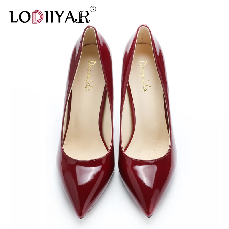 Женские туфли на высоком каблуке с острым носком классические туфли-лодочки