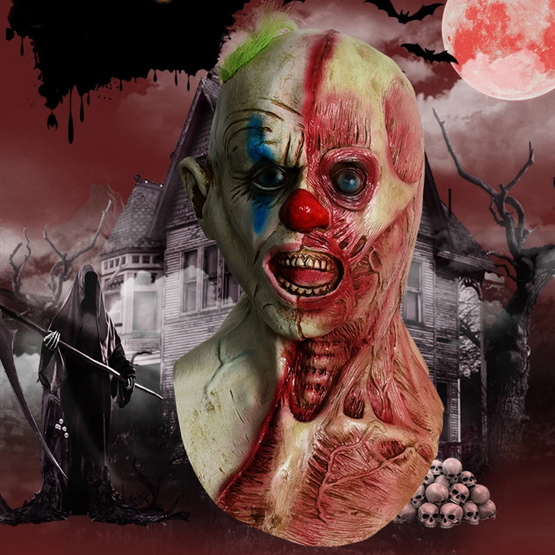 Ужасная латексная маска на Хэллоуин плающая лицо тушь для ресниц с изображением