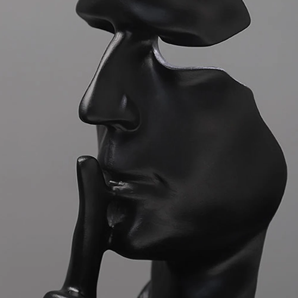 

Nordic Silence Is Golden Abstract Characters Sculpture Ornament Craft Home Decor
