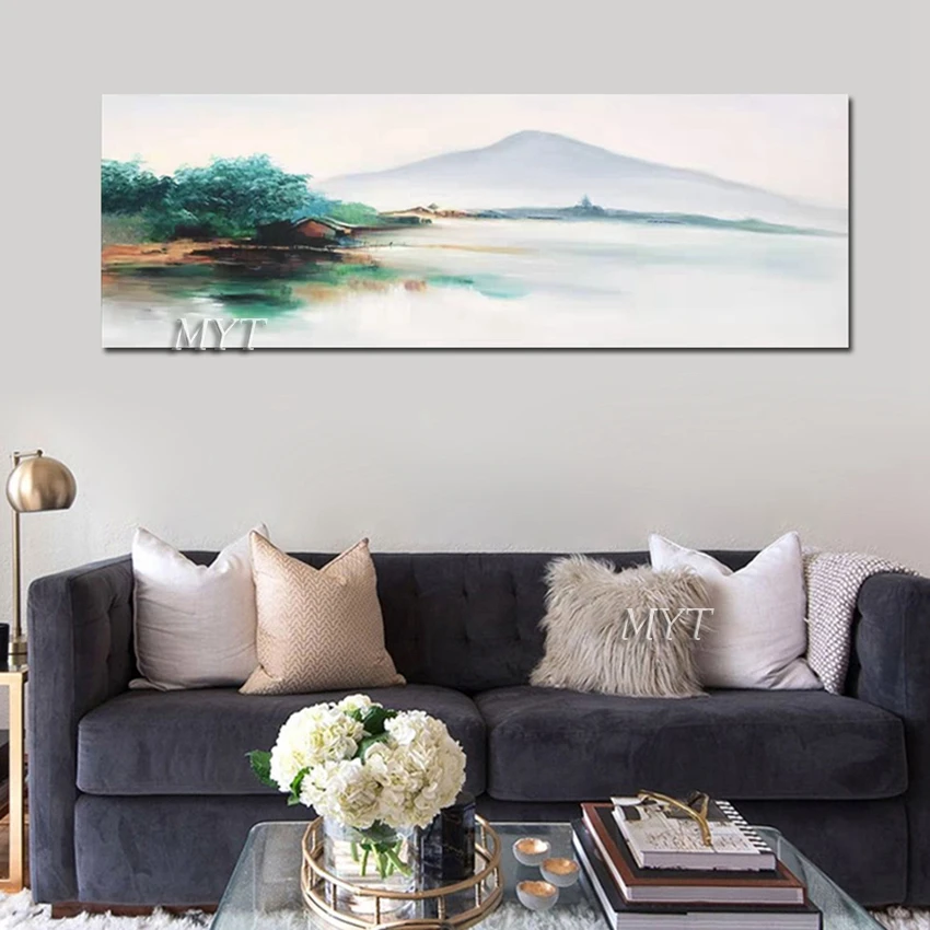 Картина маслом в китайском стиле ручной работы холст настенное искусство