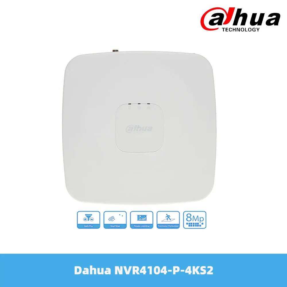 

Dahua Max 8MP 4K & H.265 4PoE 4-канальный Смарт 1U Lite сетевой видеорегистратор 1080P видеорегистратор с 1SATA NVR4104-P-4KS2