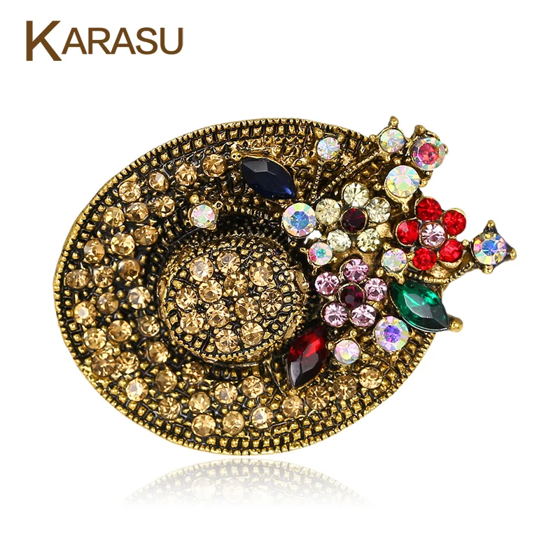 Элегантная женская пляжная шляпа с цветами сверкающие броши Женская Брошь для