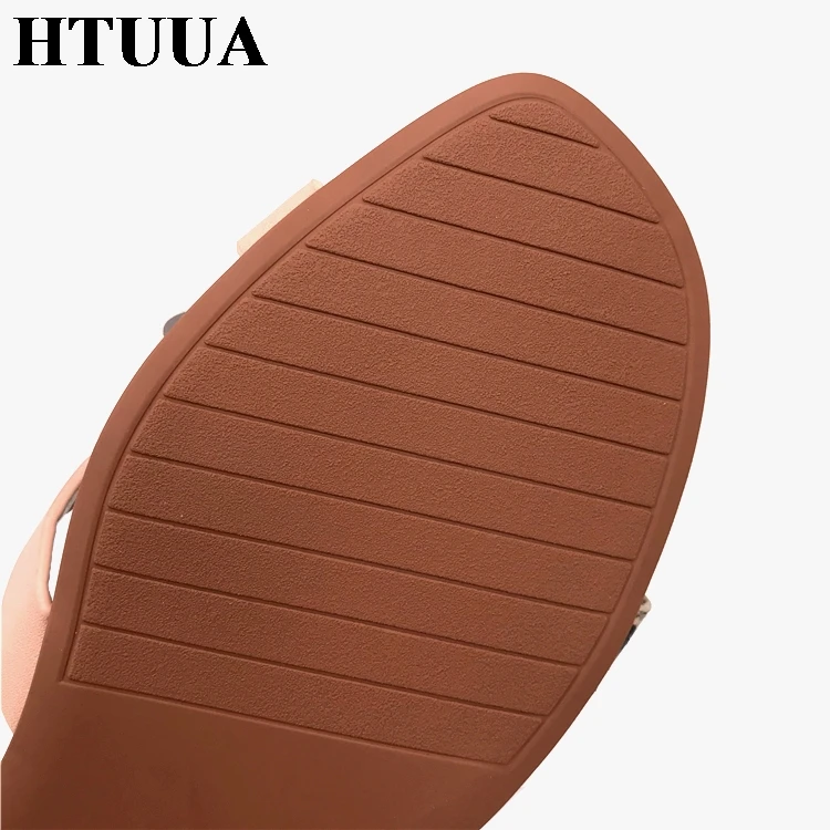HTUUA/Брендовые женские шлепанцы; Новинка года; летние леопардовые вьетнамки на плоской подошве; женские пляжные шлепанцы без застежки; Mule; SX3646