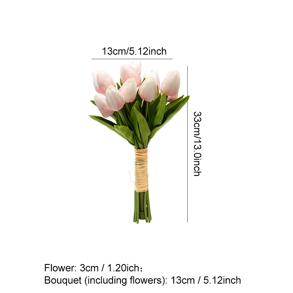 

Bedside Hotel Banquet Wedding Gift Home Decor LED Night Light Bedroom Real Touch Table Centerpieces Tulips Artificial Flowers