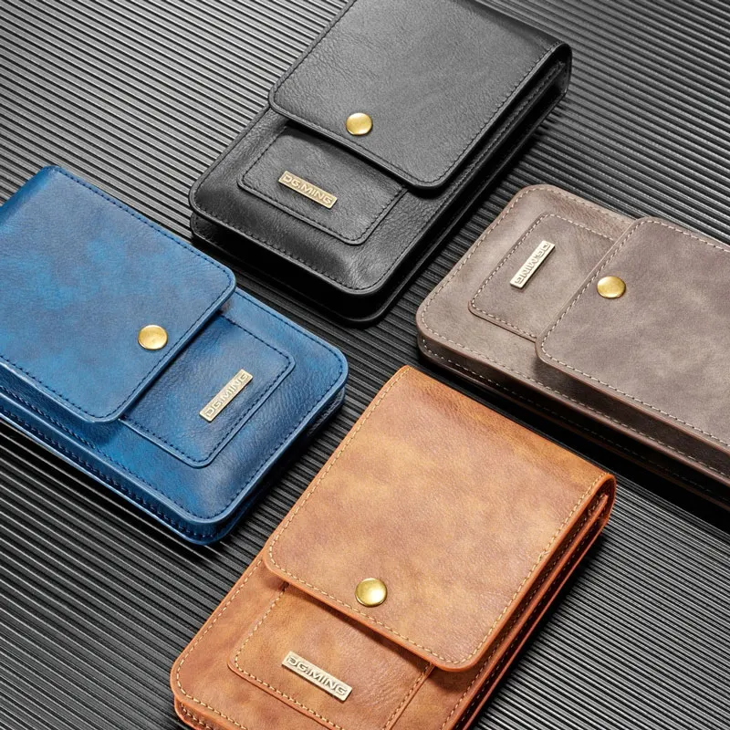 Universal Phone Pouch For iPhone 12 11 Pro XS Max X XR 8 7 6 Plus Case Leather Cover Belt Clip Holster Bags for Samsung Huawei images - 6