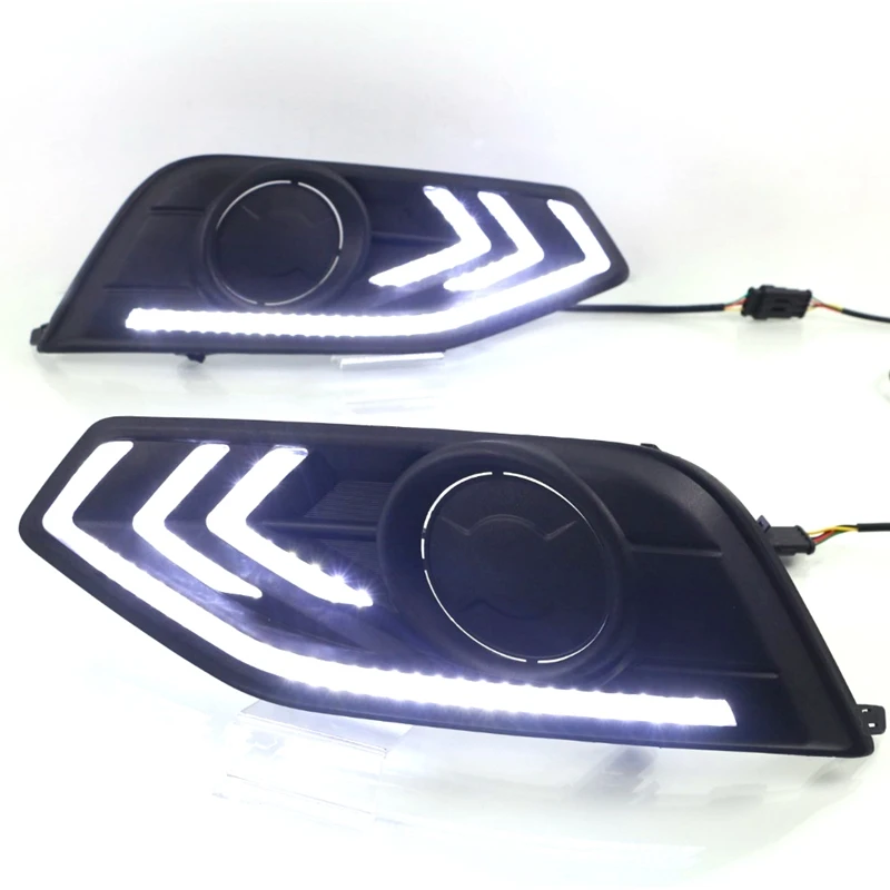 

2Pcs for 2016-2017 Nissan Tiida with Yellow and Blue 3-Color Daytime Running Lights Fog Lights