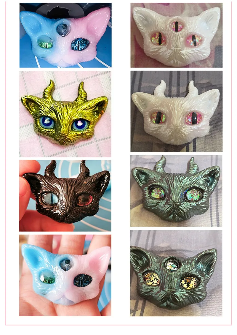 Новые прозрачные силиконовые формы 2/3 eye Devil кошки головка пресс для изготовления