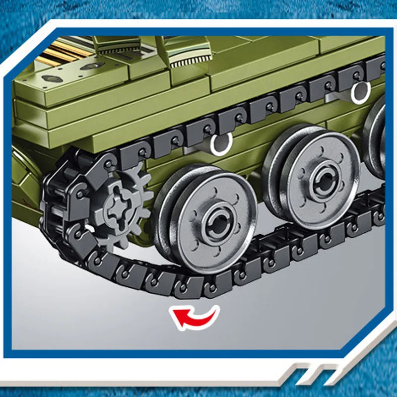 324 шт город DIY военный главный боевой танк модель блоки техника WW2 Империя