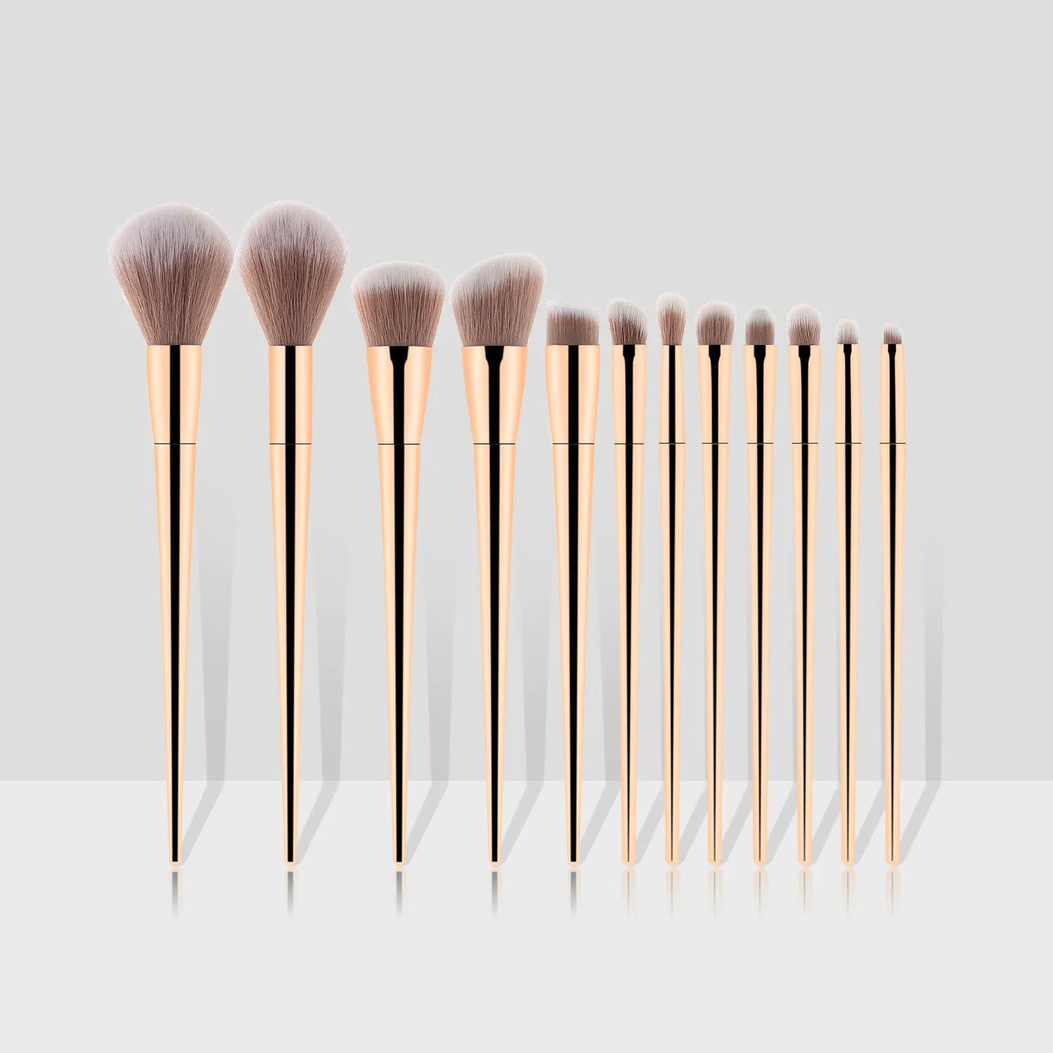 

7/12pcs Champagne Makeup Brush Set Foundation Cosmetic Eyebrow Eyeshadow Brush Makeup Brush Sets Tools Pincel Maquiage
