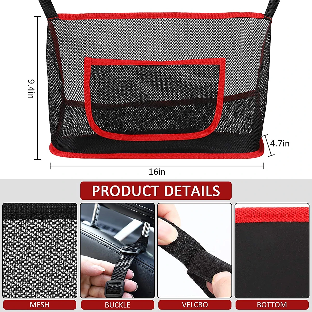 Сетчатая Сумка на спинку сиденья автомобиля Универсальный многофункциональный