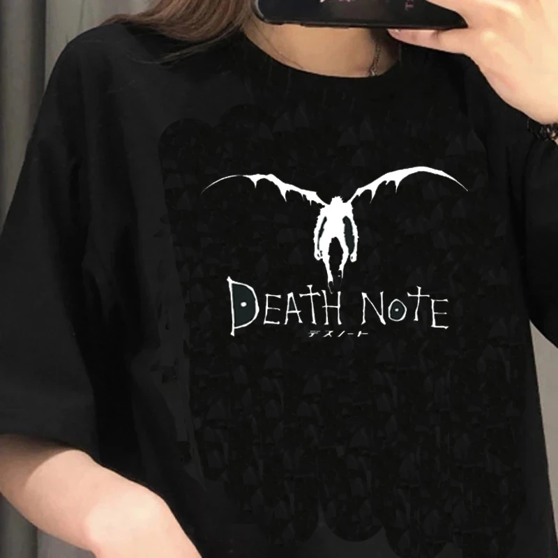 

Футболка мужская с японским аниме «Death Note», топ с рисунком Миса Амана, кавайная мультяшная рубашка, Топ в стиле Харадзюку, унисекс, на лето