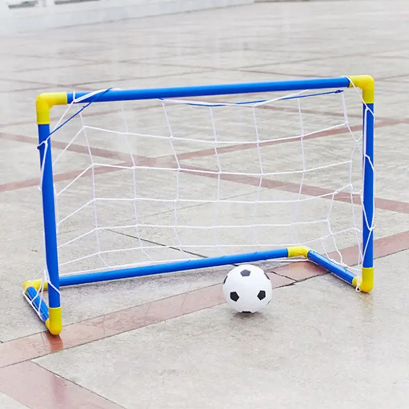 Soccer goal child Indoor Mini Folding Football Goal Post Net Set Pump Kids Sports Outdoor Home Game Toy Child Gift | Игрушки и хобби