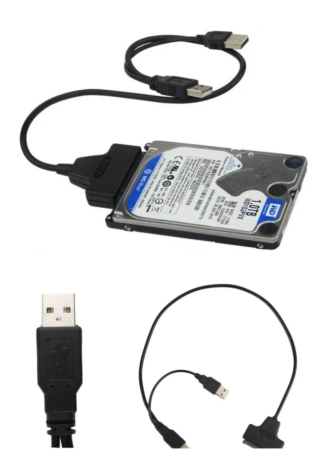 Новое поступление 50 см USB 2 0 к SATA 22-контактный кабель для жесткого диска 5 дюйма