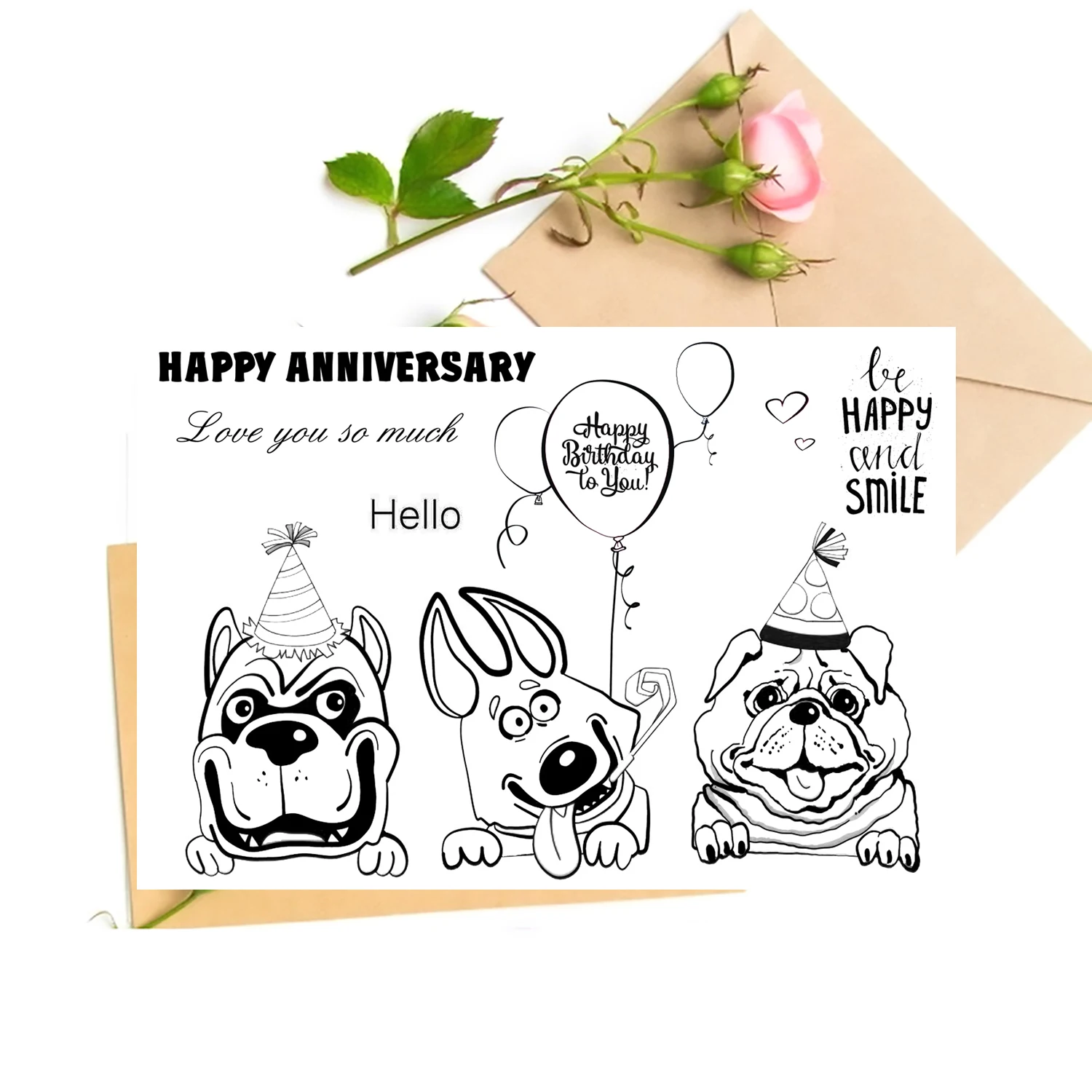 

Funny Dog Transparent Clear Stamps For DIY Scrapbooking/Card Making Stamps Fun Decoration Supplies