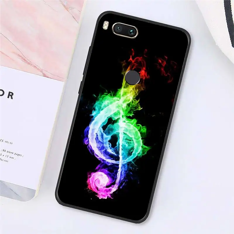 

black white music piano keys notes Phone Case For Xiaomi Redmi note 7 8 9 t k30 max3 9 s 10 pro lite Luxury brand shell