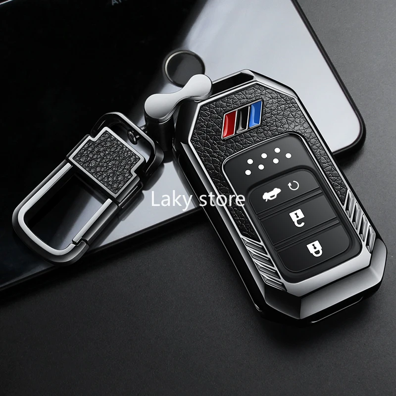 

Чехол для автомобильного ключа из алюминиевого сплава для Honda CRV CR-V Avancier Accord 10th Breeze Crider Odyssey Elysion чехол для ключа для автомобиля