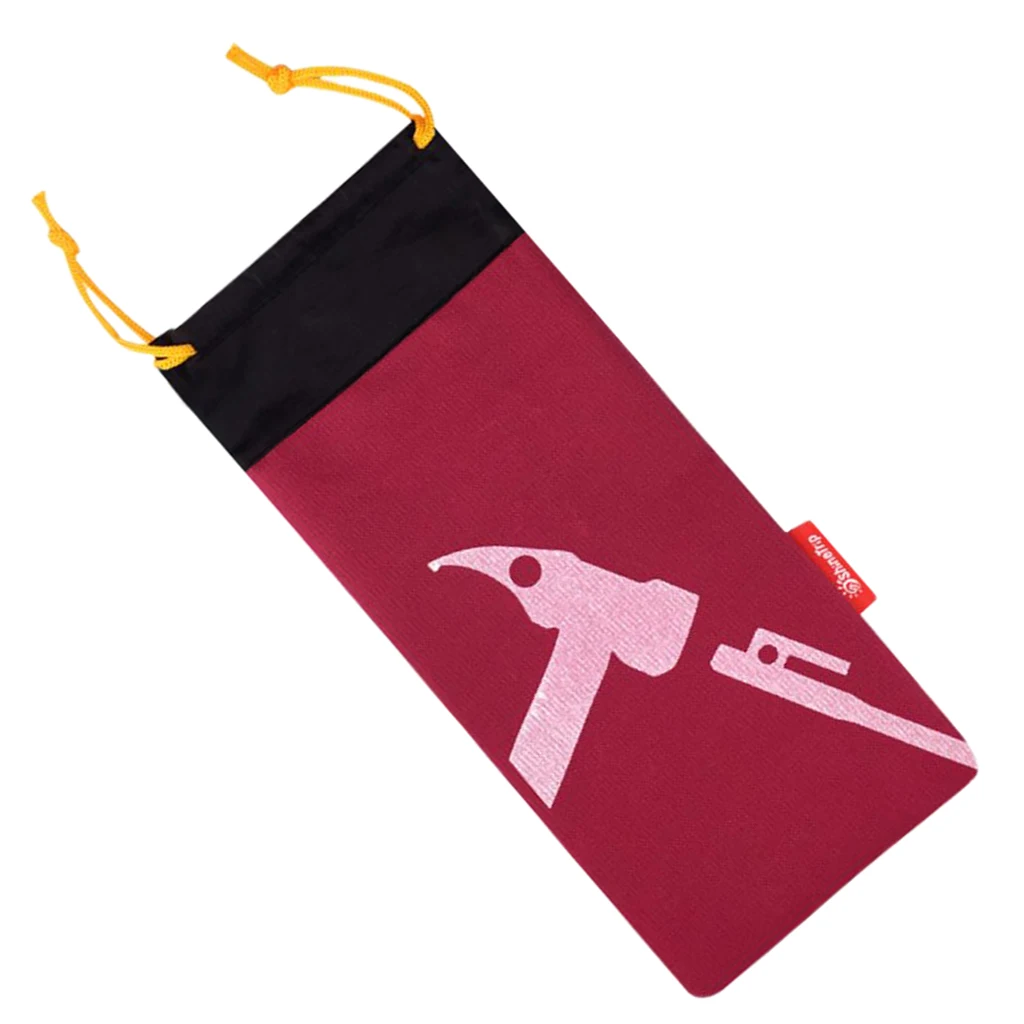 Wine Red Тент колья мешок, Открытый Кемпинг палатки колышки гвозди сумка для хранения со шнурком чехол, Оксфорд материал, дополнительный цвет - Цвет: Wine Red