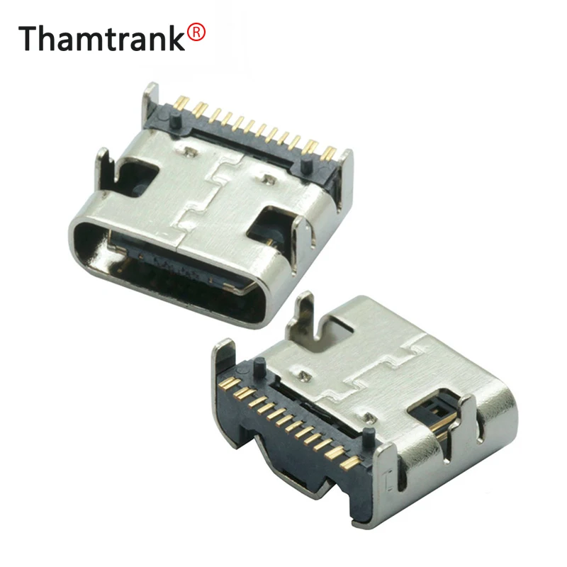 10 шт./лот Тип C 16-контактный разъем SMT USB 3. 0 Type-C гнездо размещение SMD DIP для печатной