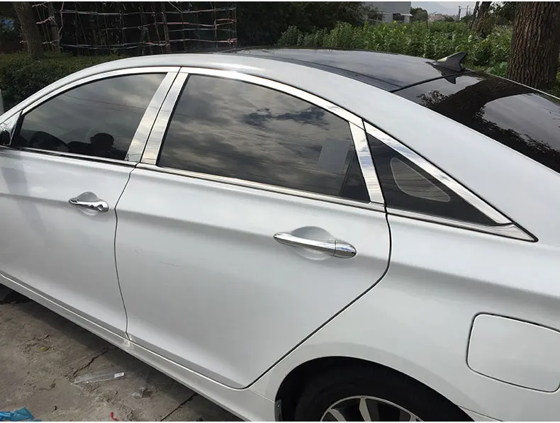 

stainless steel car window trims for hyundai sonata 2010 2011 2012 2013 2014 hyundai i45