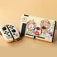 leopard print cat pc hard cover for nintendo switch joycon controller shell protective case for nintendo switch accessories