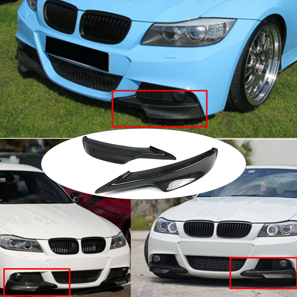 2 шт. универсальный автомобильный передний бампер из углеродного