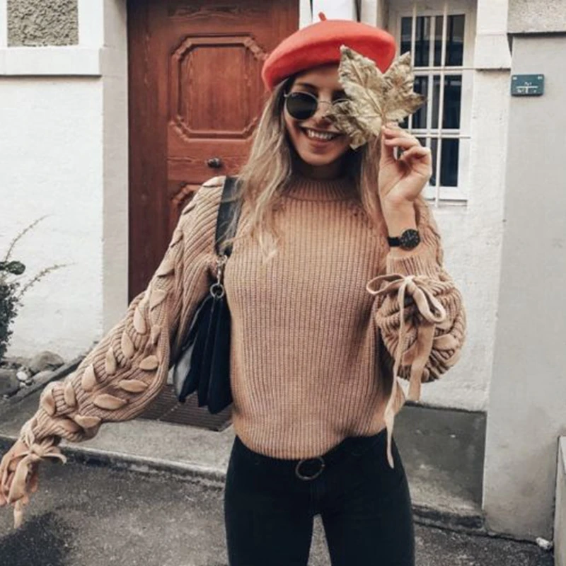 

Casual Sweaters Women Long Sleeve Sweater Tops Jumper Pullover