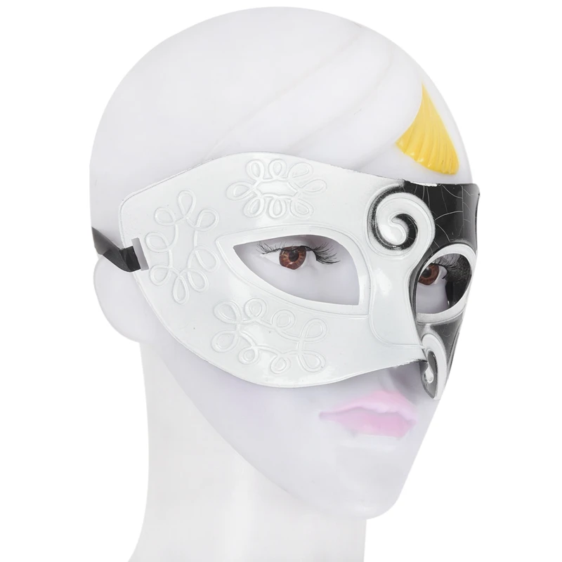 CSS черно белый Римский греческий мужские Венецианская маска Halloween костюм