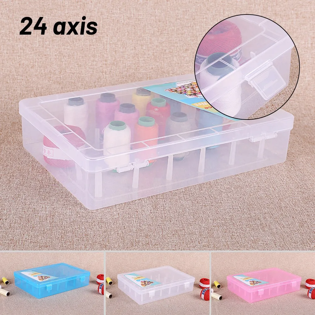 

1 *Empty Thread Storage Box Plastic Bobbin Box Sewing Bobbins Storage Sorting Case Organizer Storage Box