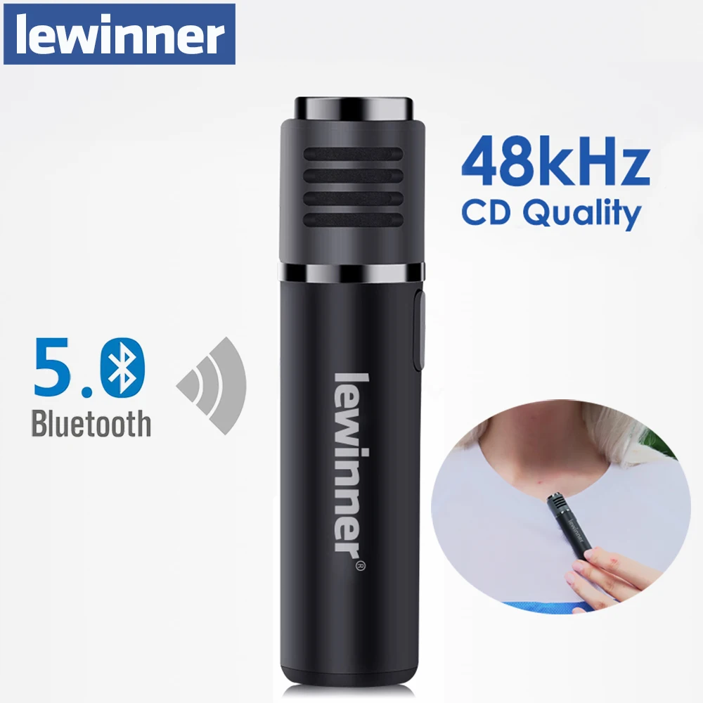

Lewinner SmartMic Wireless Bluetooth Microphone Radio Noise Reduction Real-time Short Video Vlog Recording Device For Vlogger