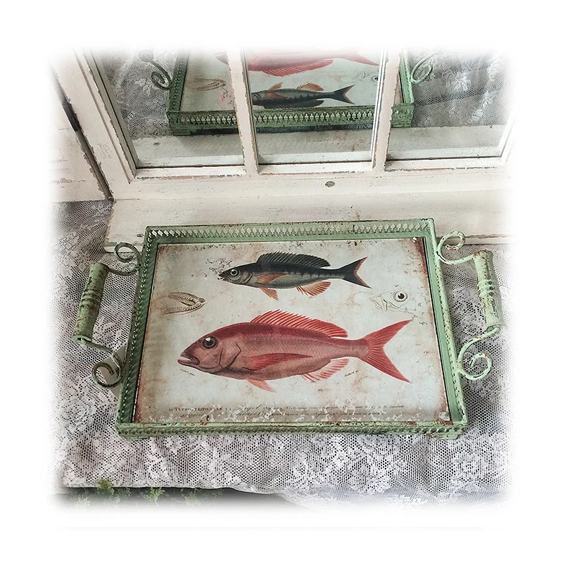

handcrafted beautiful rustic metal large decorative tray
