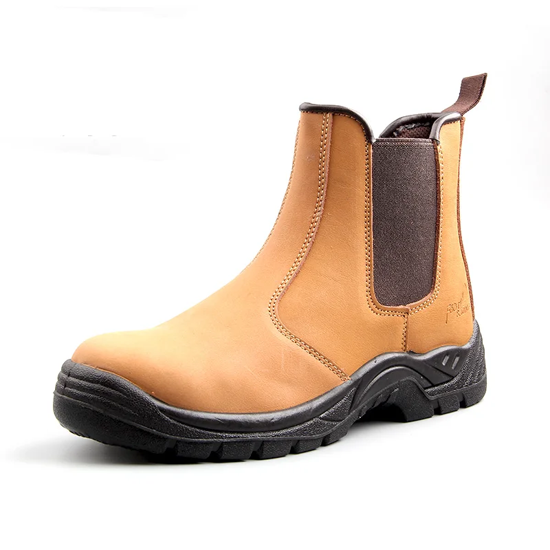 

plus size men's fashion steel toe caps boots cow leather safety shoes tooling security work boot worker safe chelsea botas mans